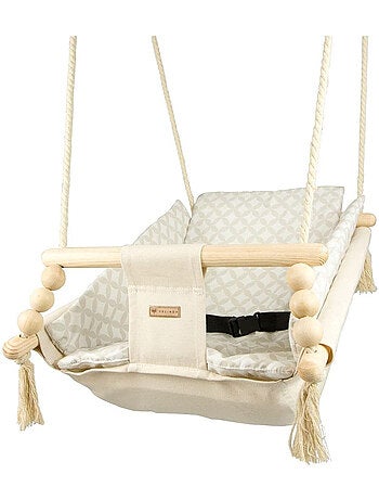 Bascule pour bébé gris, bleu marine