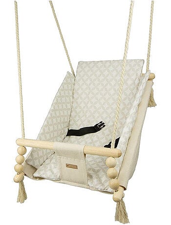 Bascule pour bébé gris, bleu marine