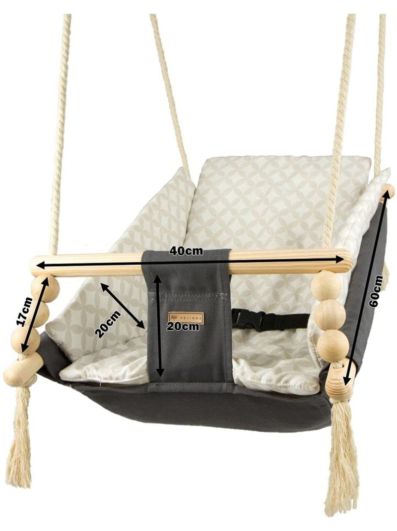 Bascule pour bébé crème, carreaux crème Beige - Kiabi