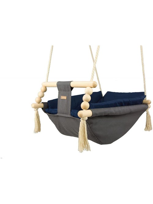 Bascule pour bébé gris, bleu marine - Kiabi