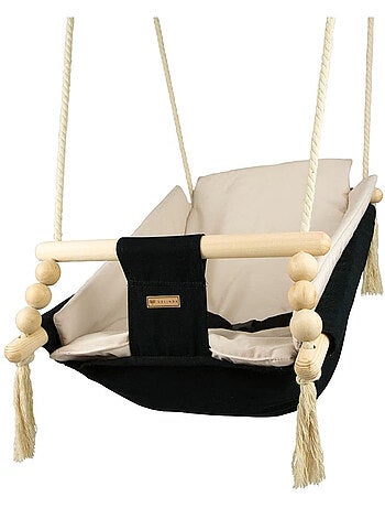 Bascule pour bébé gris, bleu marine