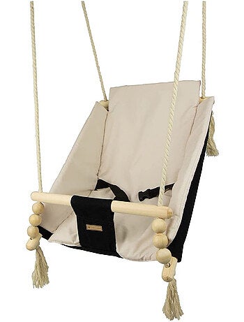 Bascule pour bébé gris, bleu marine
