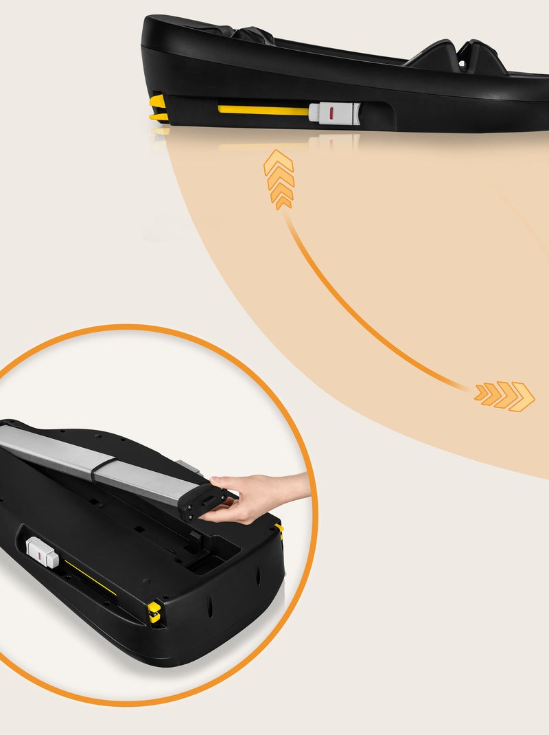 Base ISOFIX - LIONELO - Base de siège auto - Compatible avec Lemmy i-size et Astrid i-Size Noir - Kiabi