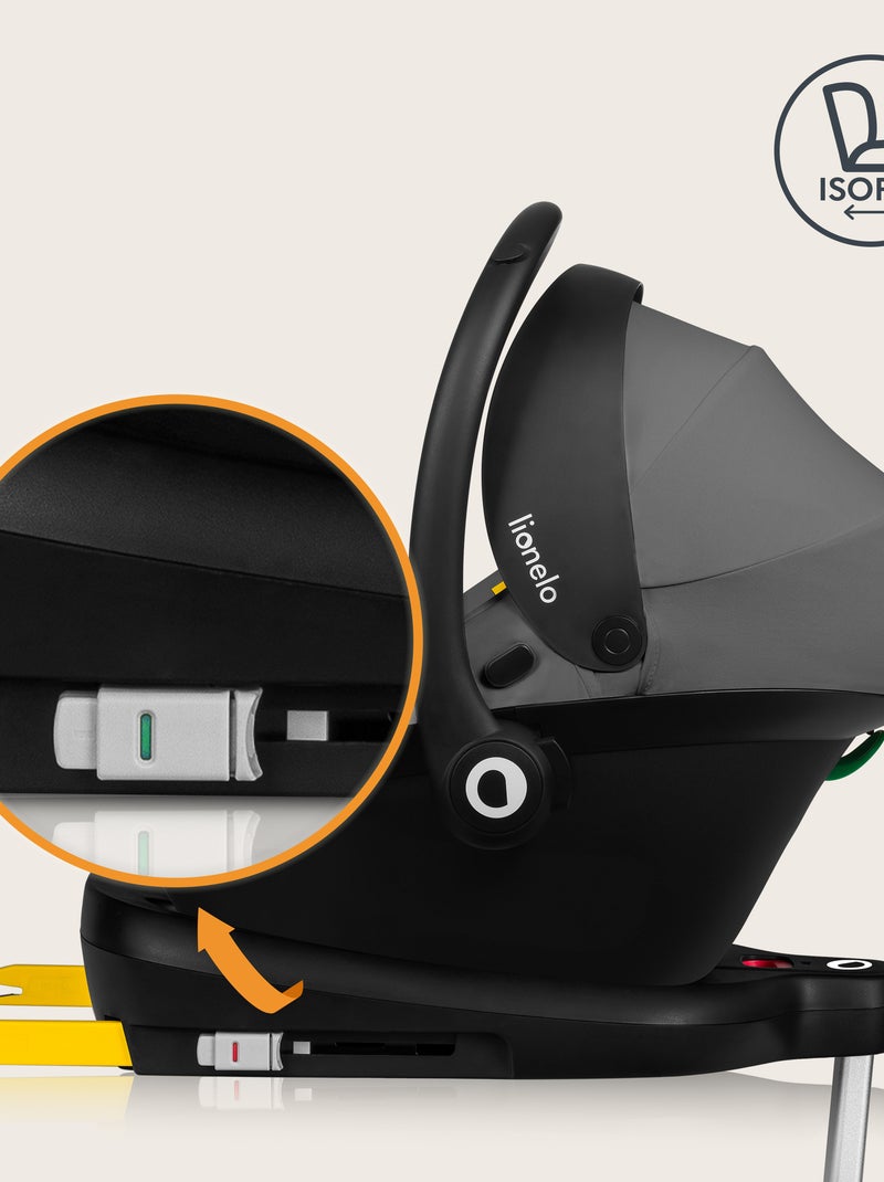 Base ISOFIX - LIONELO - Base de siège auto - Compatible avec Lemmy i-size et Astrid i-Size Noir - Kiabi