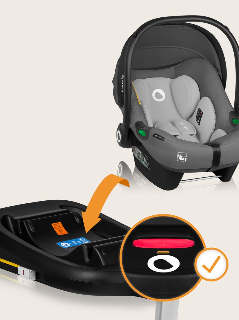 Base ISOFIX - LIONELO - Base de siège auto - Compatible avec Lemmy i-size et Astrid i-Size Noir - Kiabi