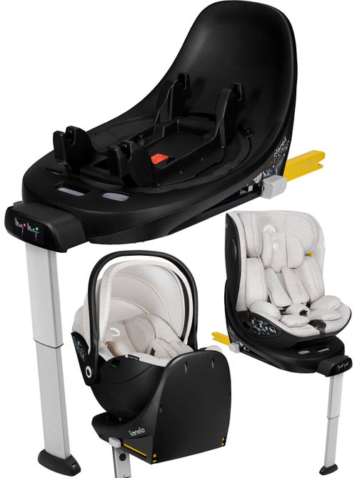 Base ISOFIX - LIONELO Moxie Plus i-Size - Pivotant 360° - Pliable - Support stabilisateur - Kiabi