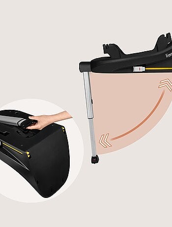 Base ISOFIX - LIONELO Moxie Plus i-Size - Pivotant 360° - Pliable - Support stabilisateur