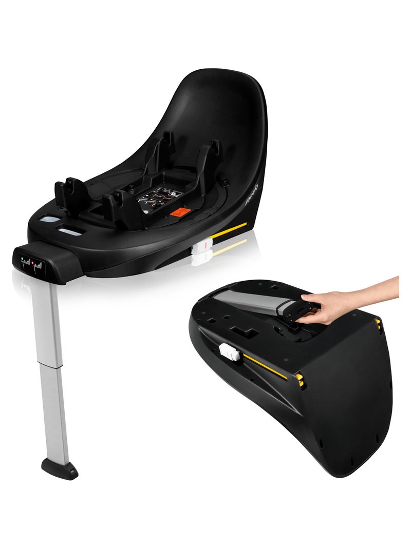 Base ISOFIX 360° - LIONELO Moxie i-Size - Pivotant - Pliable - Support stabilisateur Noir - Kiabi
