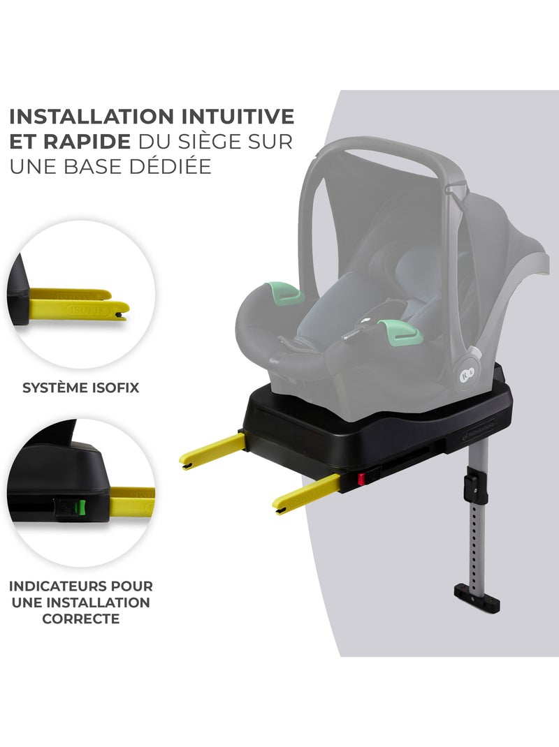Base ISOFIX Kinderkraft MINK FX pour MINK PRO i-Size avec Jambe de Force et Indicateurs de Sécurité Noir - Kiabi