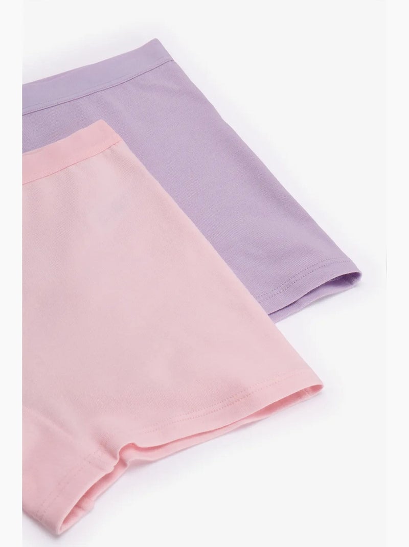 Basic lot de 2 boxers longs penti Lavande - Kiabi