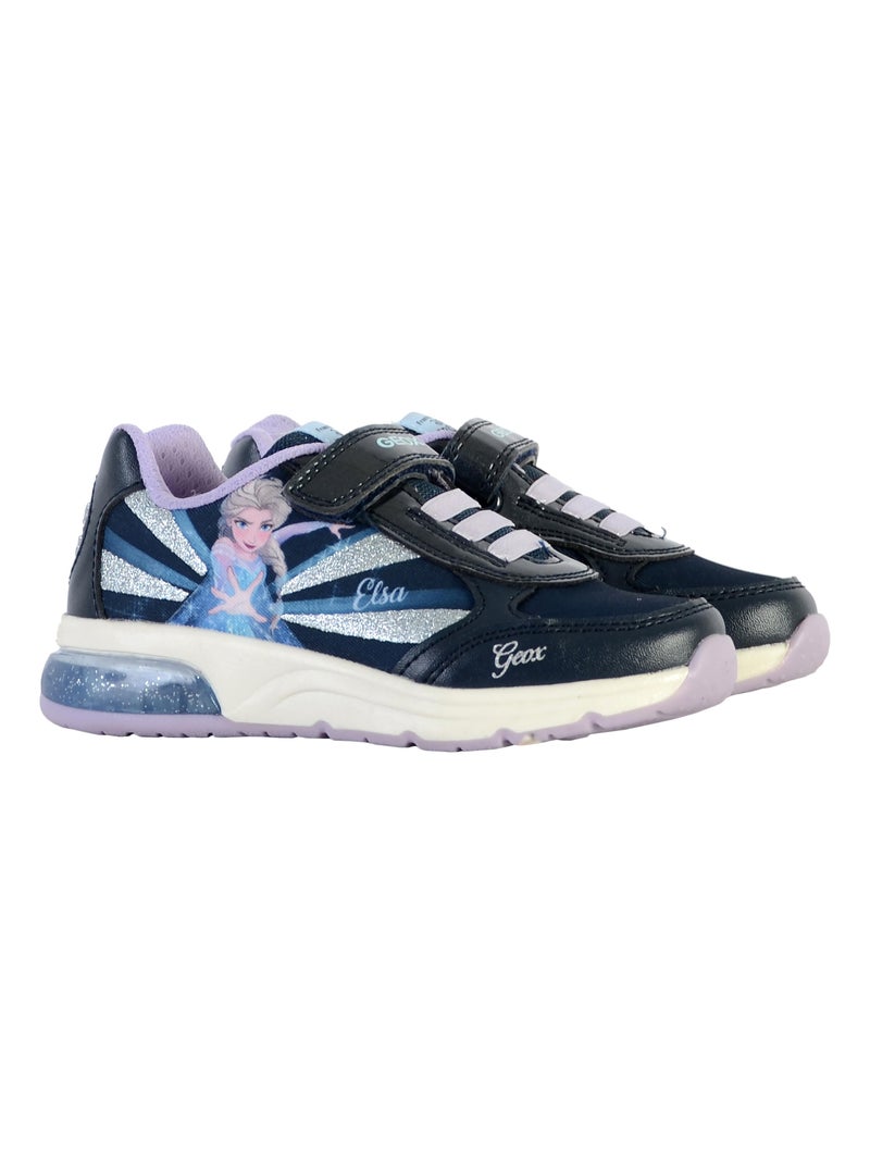 Basket à lacet Enfant Geox Spaceclub J258VB Bleu - Kiabi