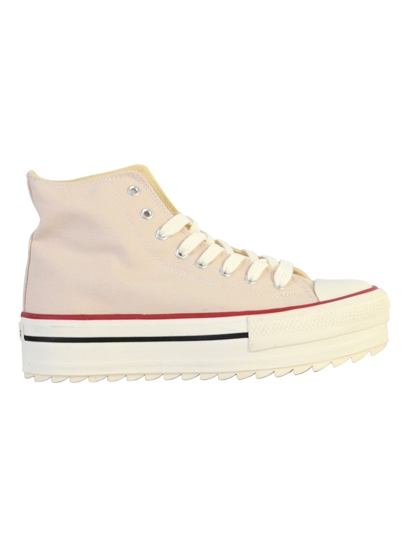 Basket à Lacet Montante Victoria Beige - Kiabi