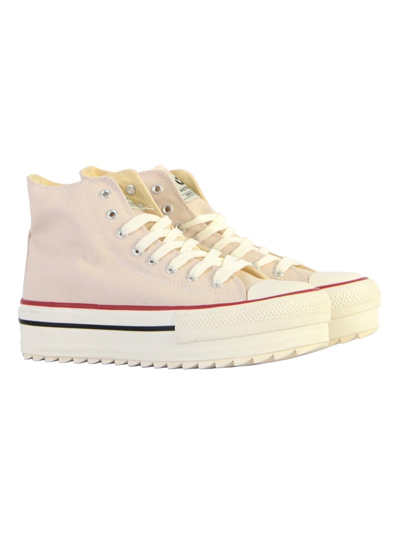 Basket à Lacet Montante Victoria Beige - Kiabi