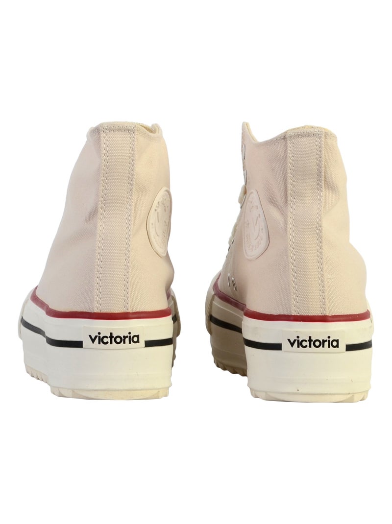 Basket à Lacet Montante Victoria Beige - Kiabi