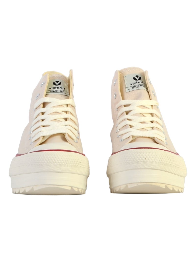 Basket à Lacet Montante Victoria Beige - Kiabi