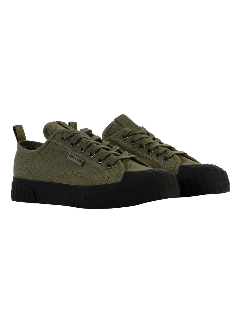 Basket à Lacet Superga Stripe Webbing Vert - Kiabi
