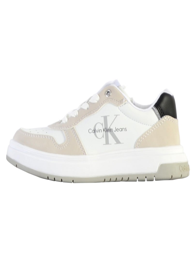 Basket À Lacets Calvin Klein Jeans Enfant Low Cut Lace-up Blanc - Kiabi