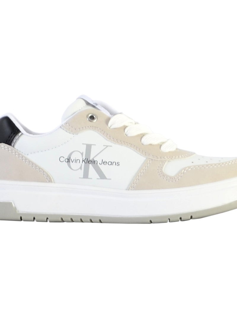 Basket à Lacets Calvin Klein Jeans Enfant Low Cut Lace-Up Blanc - Kiabi