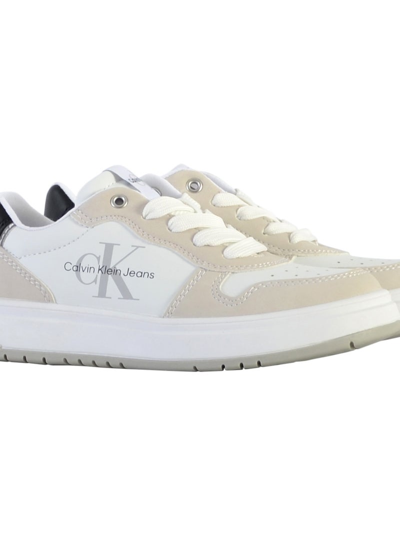 Basket à Lacets Calvin Klein Jeans Enfant Low Cut Lace-Up Blanc - Kiabi