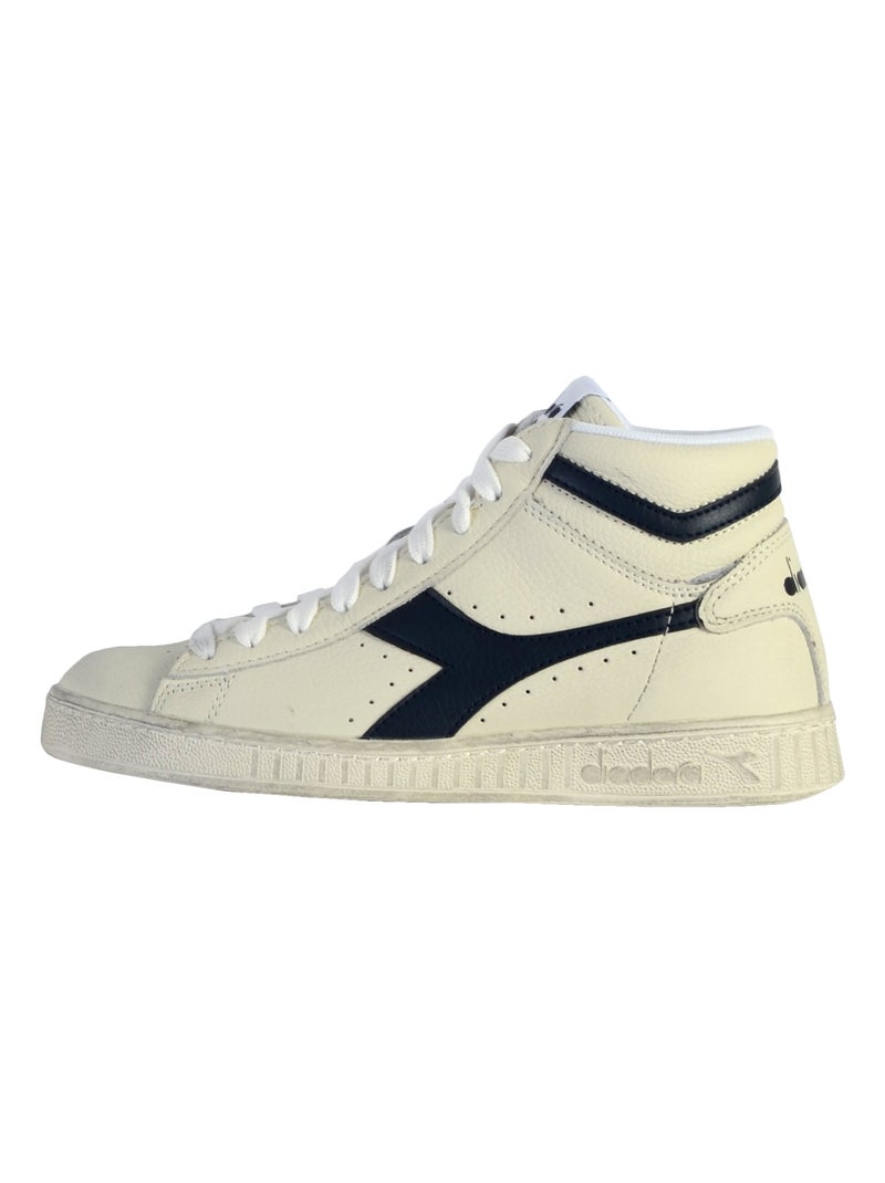 Basket à lacets Cuir Diadora Game L High Waxed Blanc - Kiabi