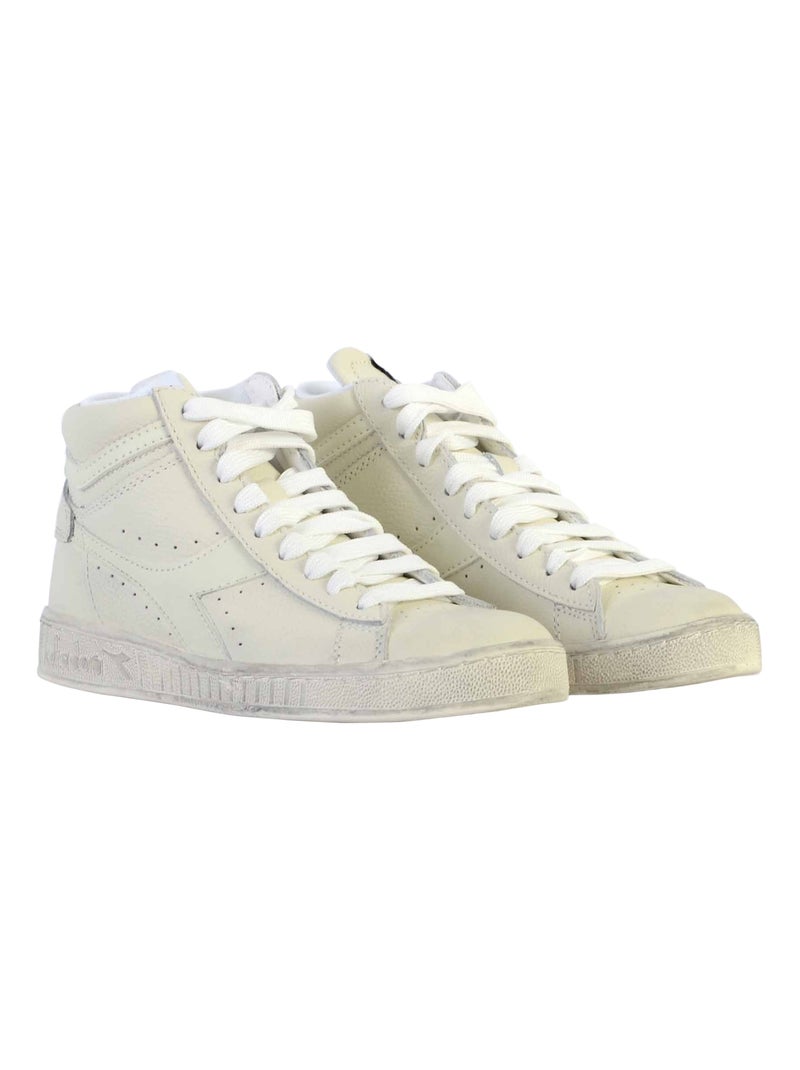 Basket à lacets Cuir Diadora Game L High Waxed Blanc - Kiabi