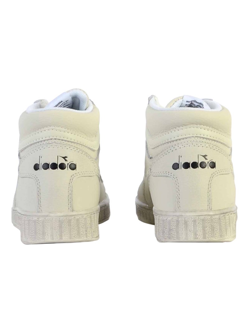 Basket à lacets Cuir Diadora Game L High Waxed Blanc - Kiabi