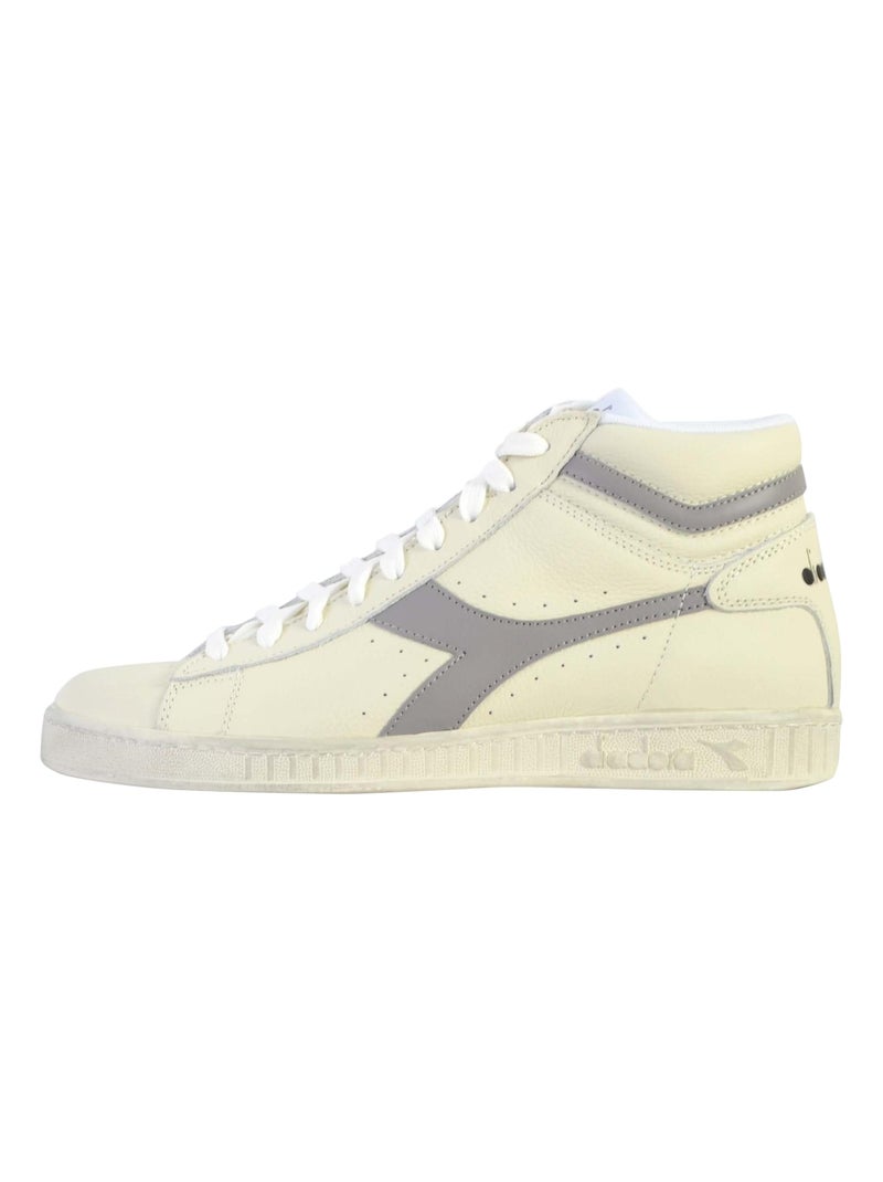 Basket à lacets Cuir Diadora Game L High Waxed Blanc - Kiabi