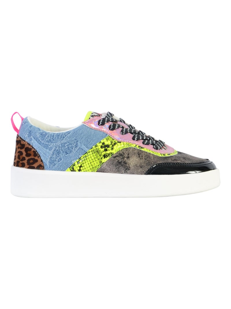 Basket à Lacets Desigual Fancy Crazy Patch Multicolore - Kiabi