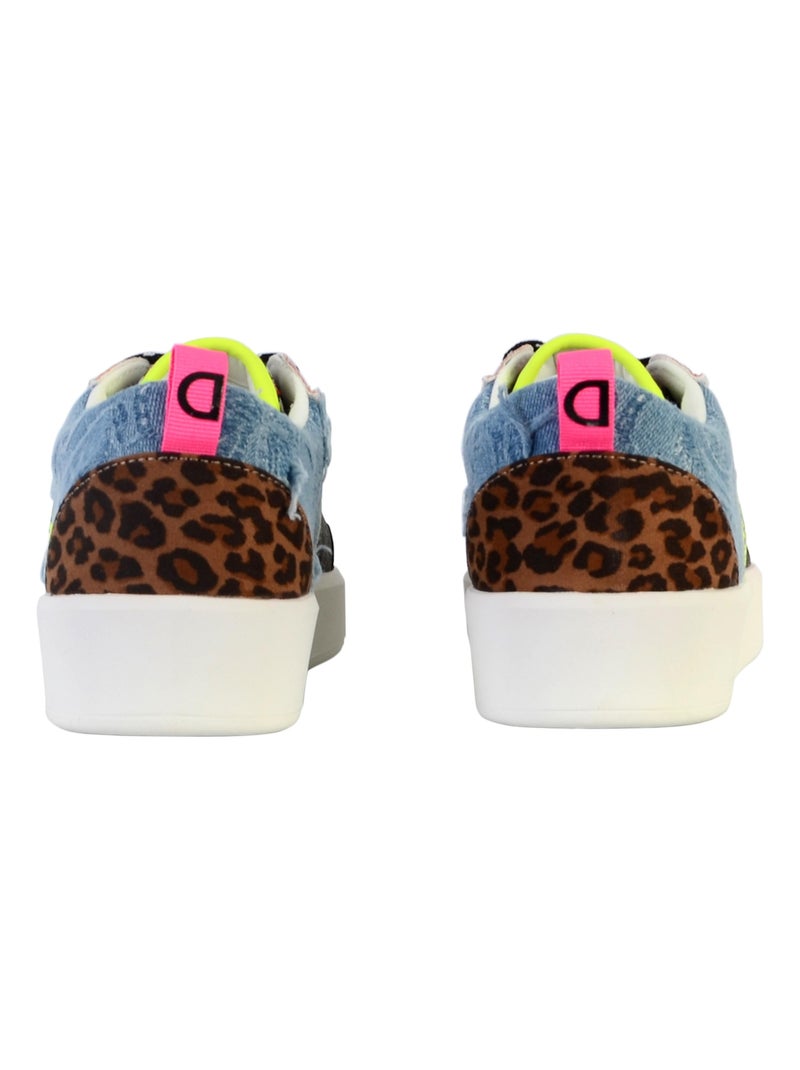 Basket à Lacets Desigual Fancy Crazy Patch Multicolore - Kiabi