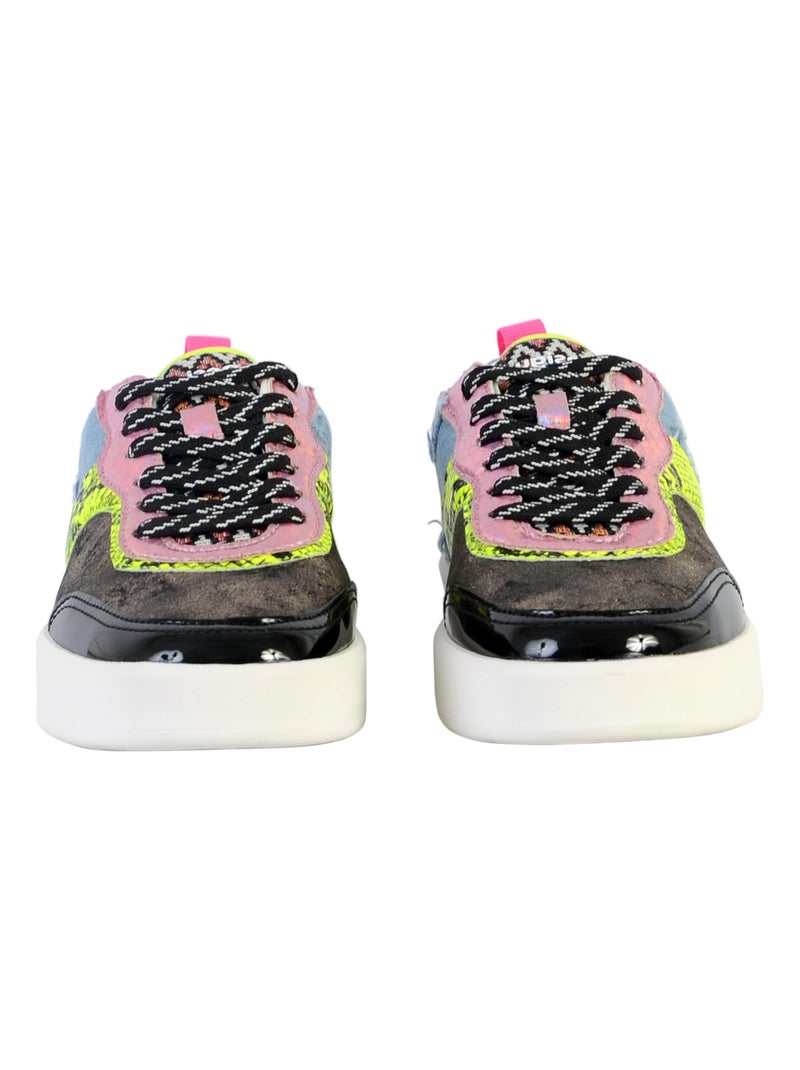 Basket à Lacets Desigual Fancy Crazy Patch Multicolore - Kiabi