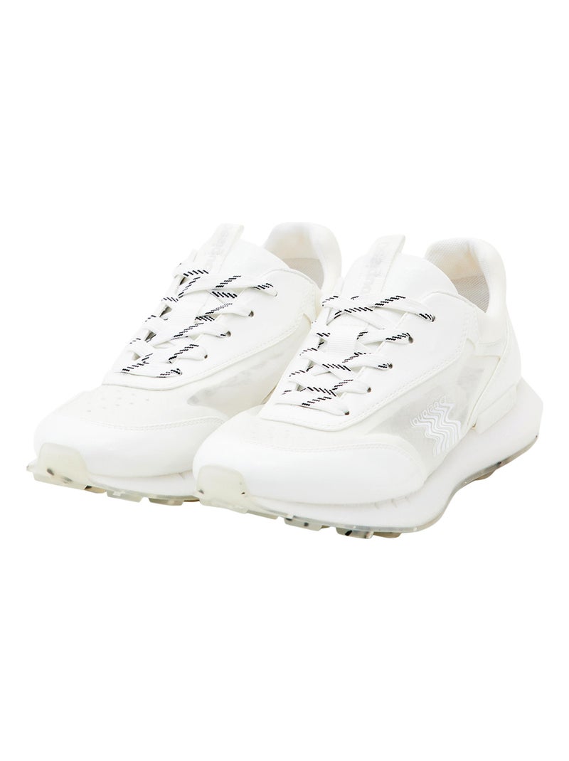 Basket à Lacets Desigual Jogger Colour Logo Blanc - Kiabi