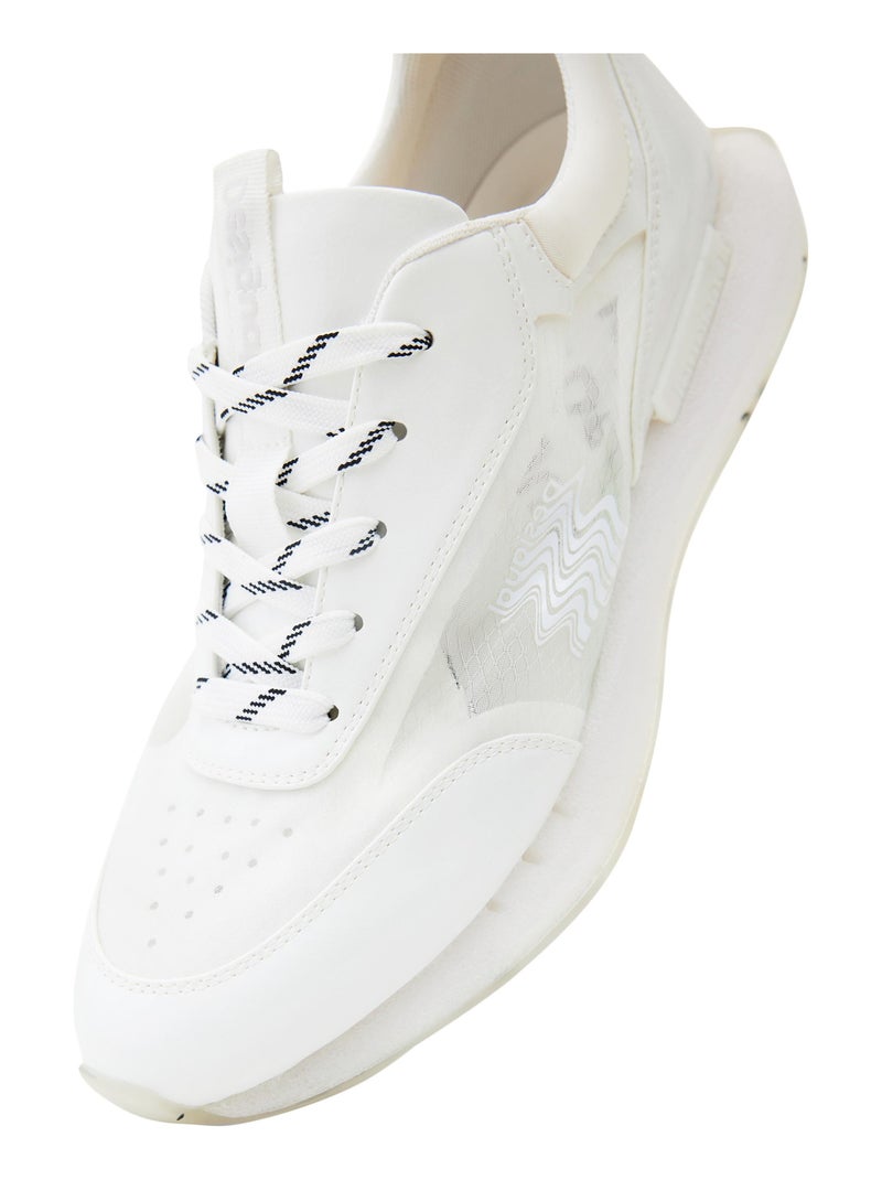 Basket à Lacets Desigual Jogger Colour Logo Blanc - Kiabi