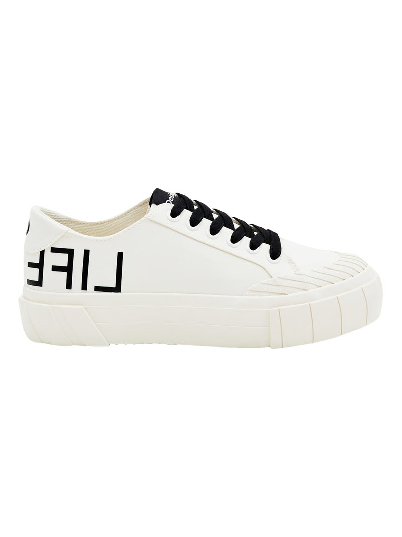 Basket à Lacets Desigual Street Awesome Blanc Noir - Kiabi