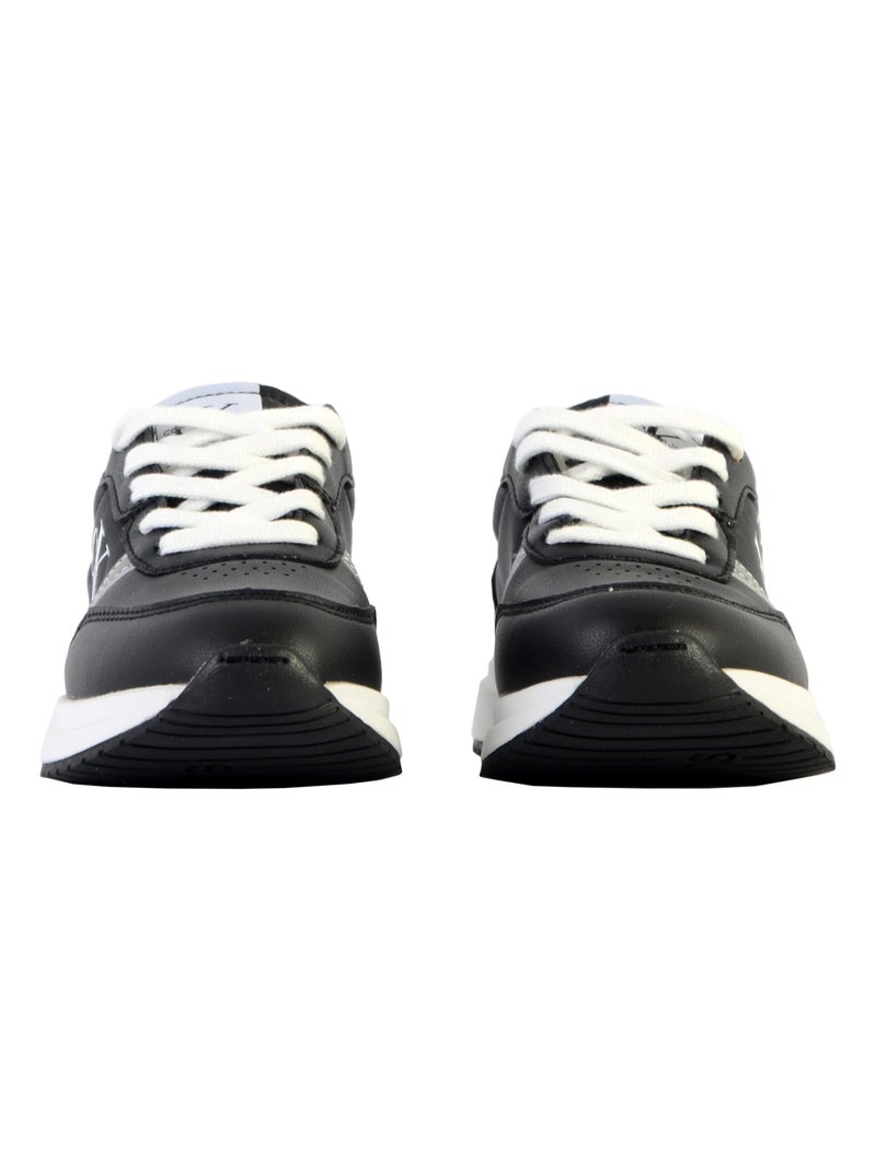 Basket à Lacets Enfant Calvin Klein Jeans Low Cut Lace-Up Noir Gris anthracite - Kiabi