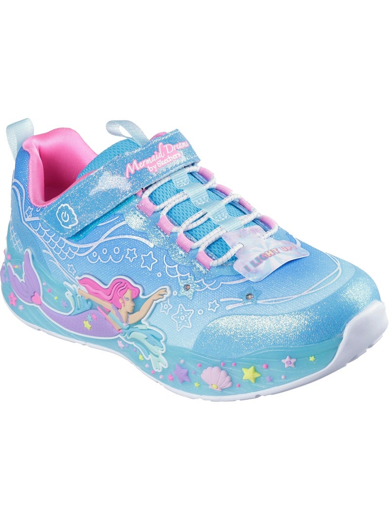 Basket à Lacets Enfant Skechers S Lighs Mermaid Dreams Bleu - Kiabi