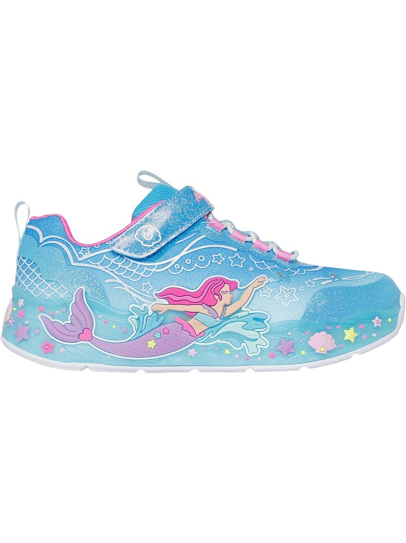 Basket à Lacets Enfant Skechers S Lighs Mermaid Dreams Bleu - Kiabi
