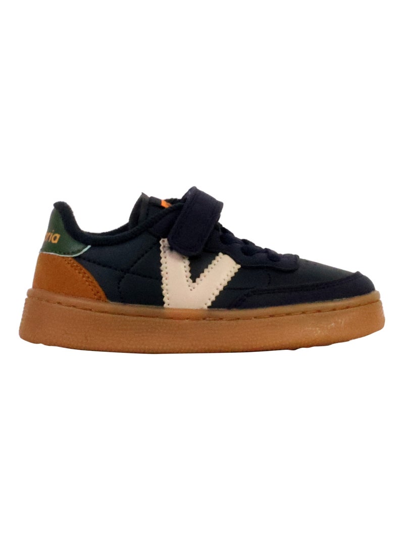 Basket à Lacets et Scratch Enfant Victoria Bleu - Kiabi