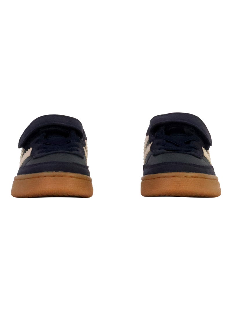 Basket à Lacets et Scratch Enfant Victoria Bleu - Kiabi