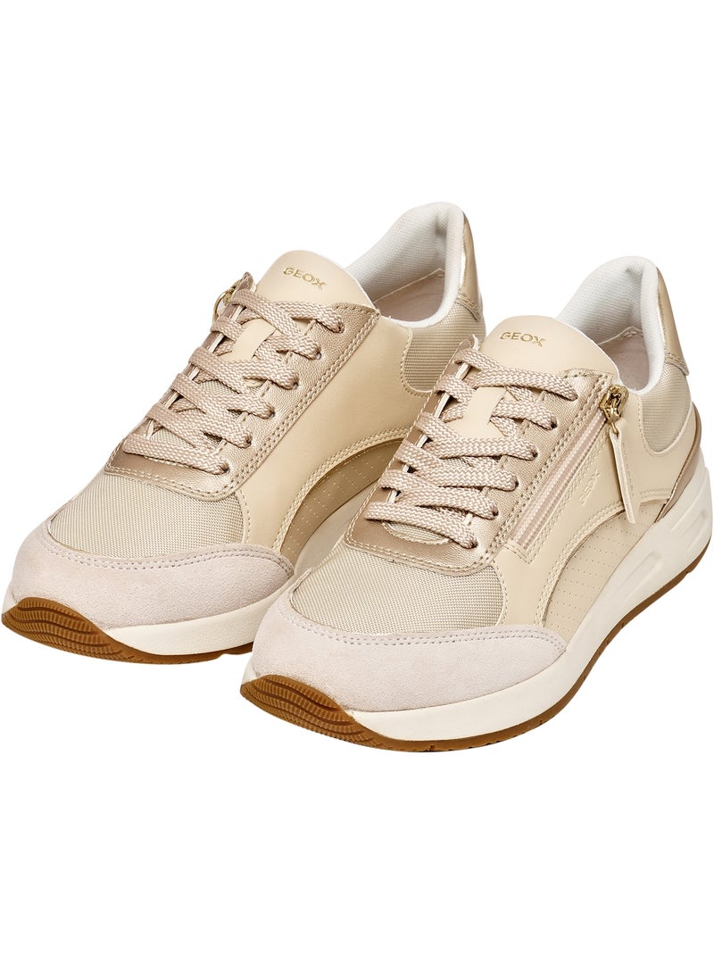 Basket à Lacets Geox Bulmya Beige - Kiabi