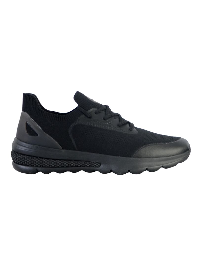 Baskets Geox Respira Homme Noir - Taille 12.5 US - Lacets, Style Décontracté - Occasion En Bon état