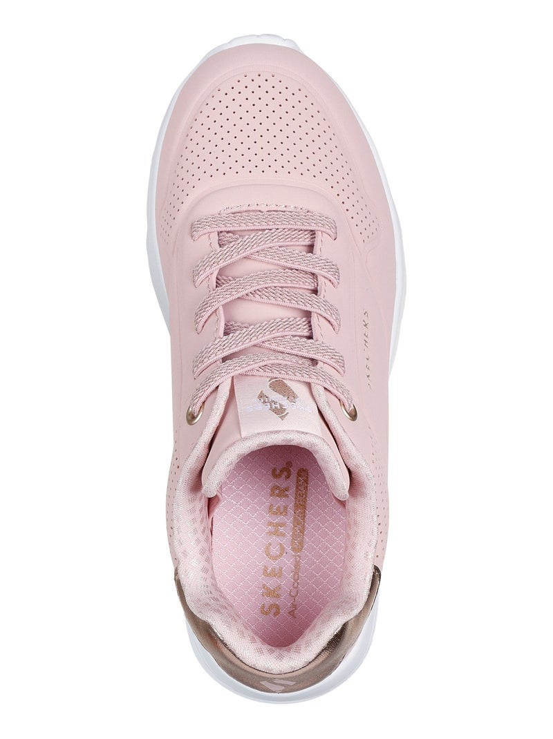Basket à Lacets Junior Skechers Metallic Mode Mauve - Kiabi