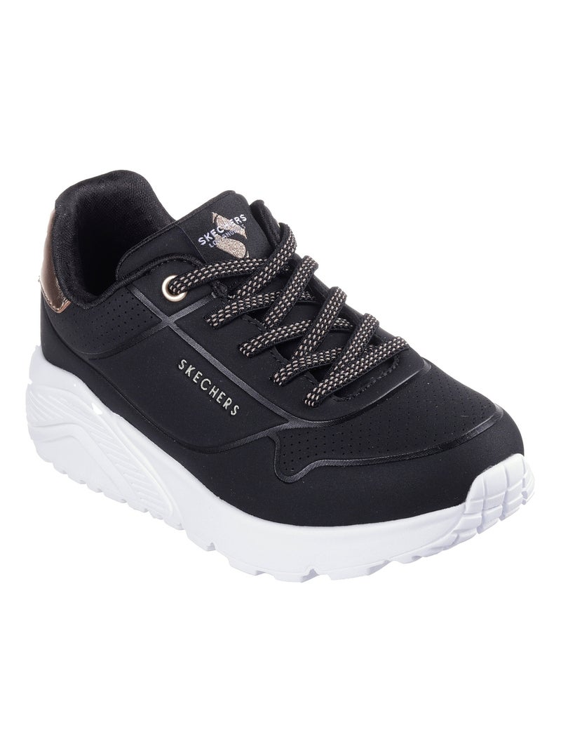 Basket à Lacets Junior Skechers Metallic Mode Noir - Kiabi