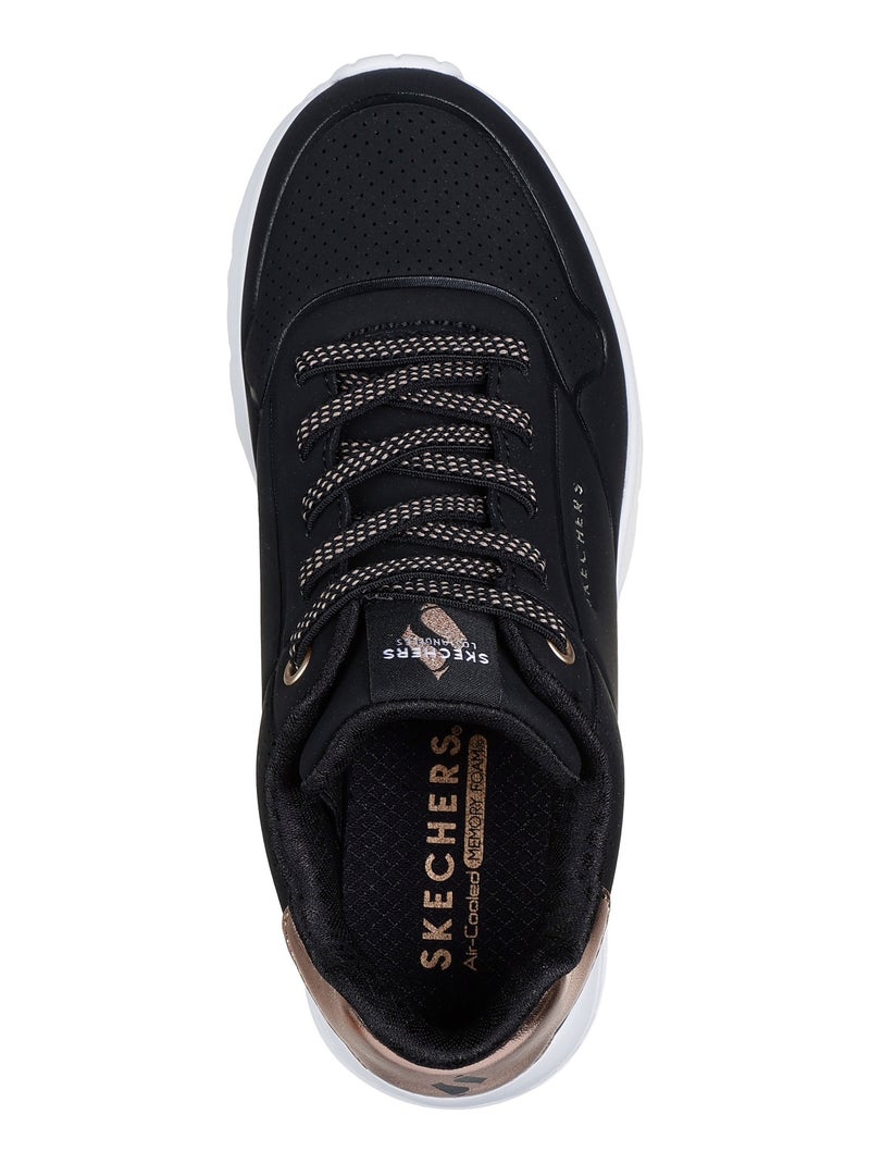 Basket à Lacets Junior Skechers Metallic Mode Noir - Kiabi