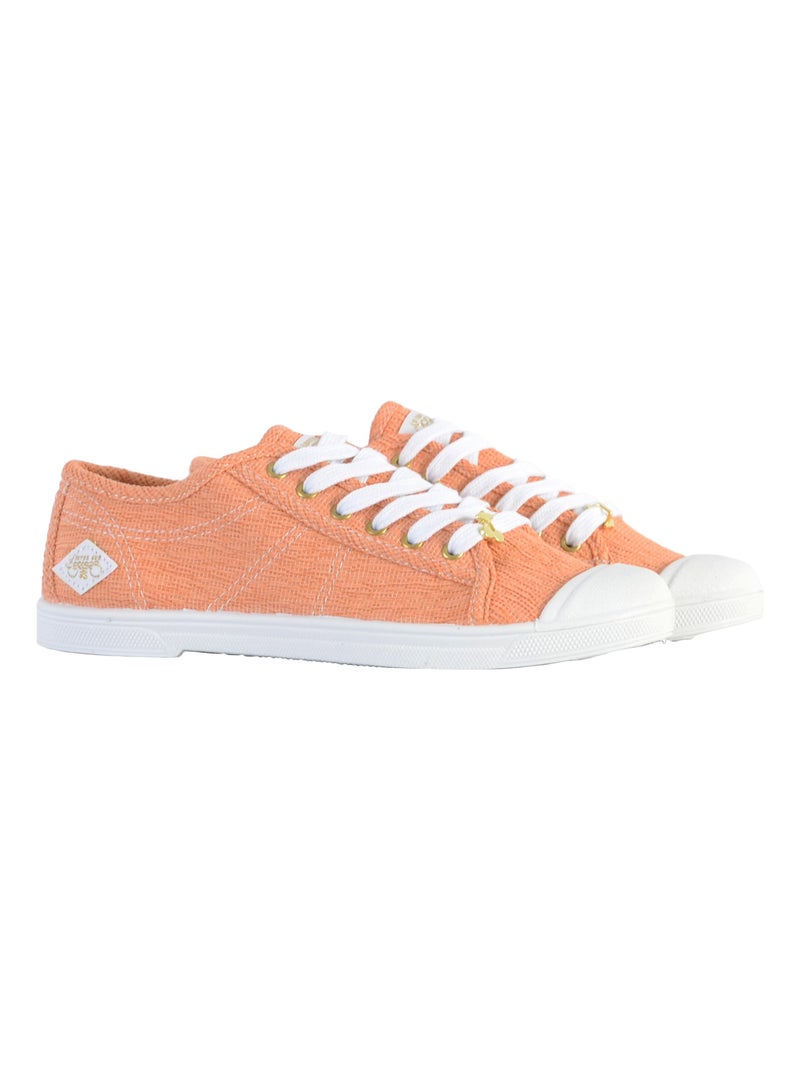 Basket à lacets Le Temps Des Cerises Jane Sand Basic02 E22 Orange - Kiabi