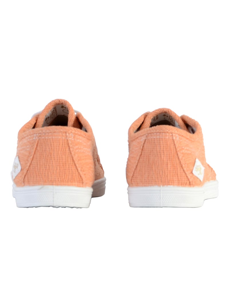 Basket à lacets Le Temps Des Cerises Jane Sand Basic02 E22 Orange - Kiabi