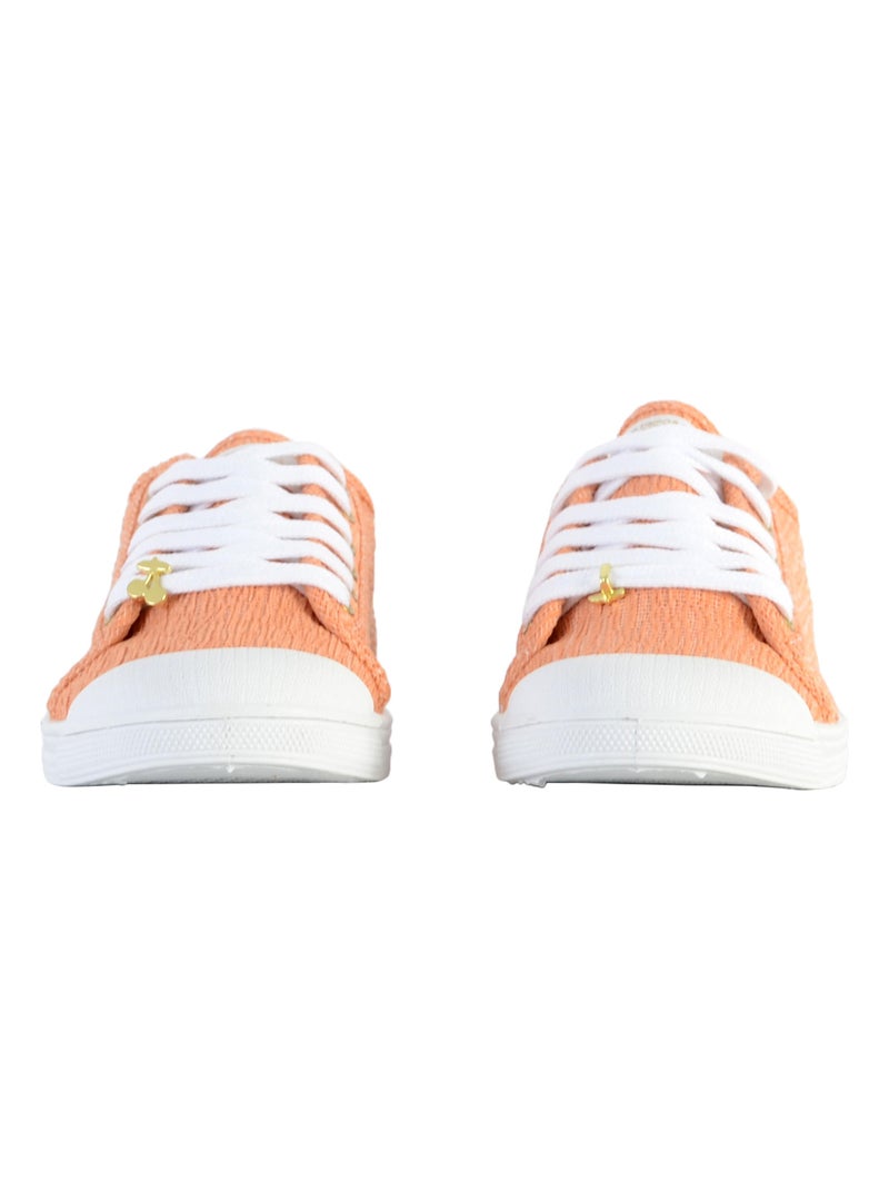 Basket à lacets Le Temps Des Cerises Jane Sand Basic02 E22 Orange - Kiabi