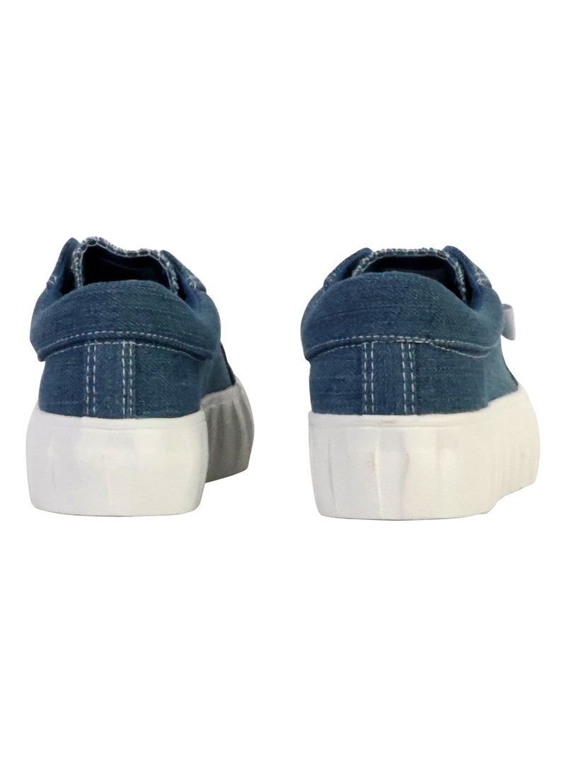 Basket à Lacets Le Temps Des Cerises Malibu Bleu denim - Kiabi