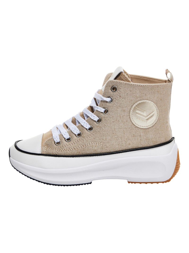 Basket à Lacets Montante Kaporal Christa Beige - Kiabi