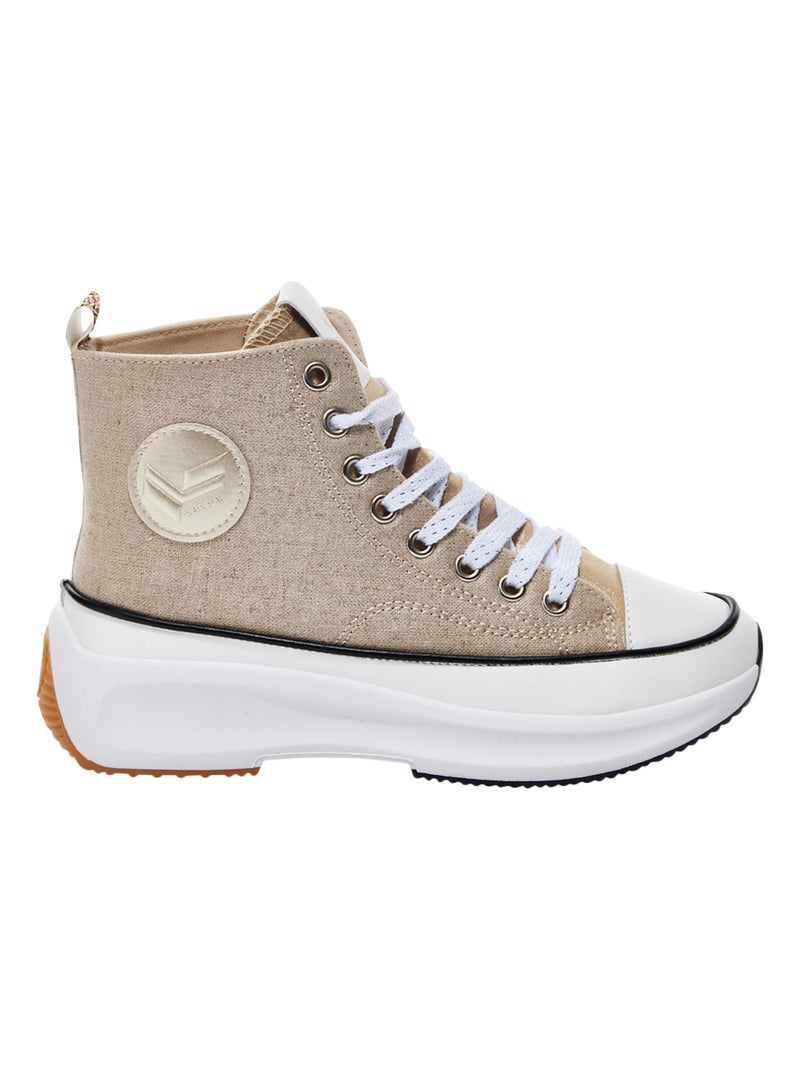 Basket à Lacets Montante Kaporal Christa Beige - Kiabi