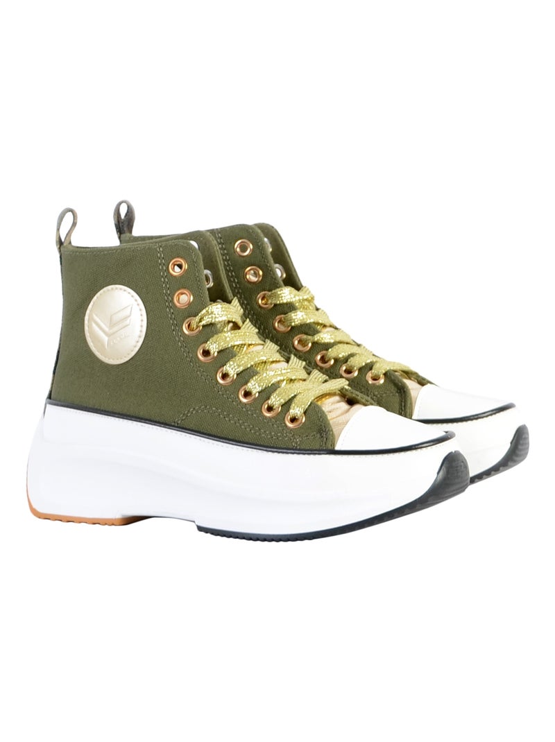 Basket à Lacets Montante Kaporal Christy Vert - Kiabi
